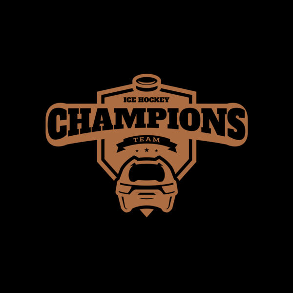 Champions Team Ice Hockey logo template Thumbnail