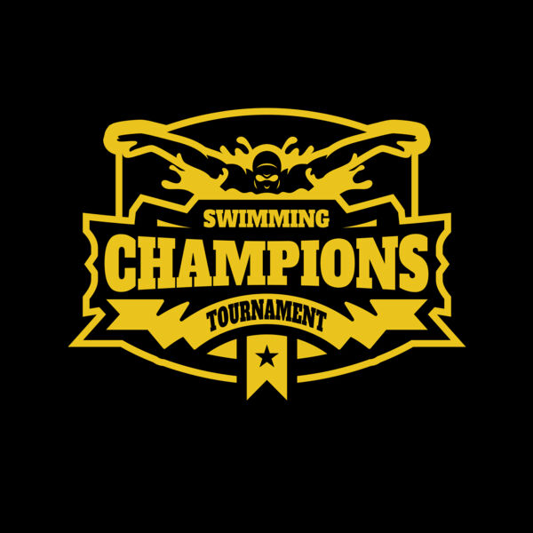 Champions Swimming Tournament logo template Thumbnail