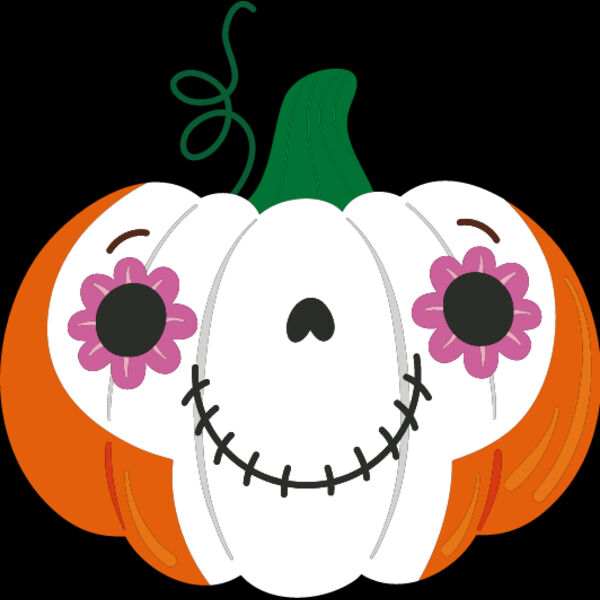 Cute Skull Pumpkin (0966) Thumbnail