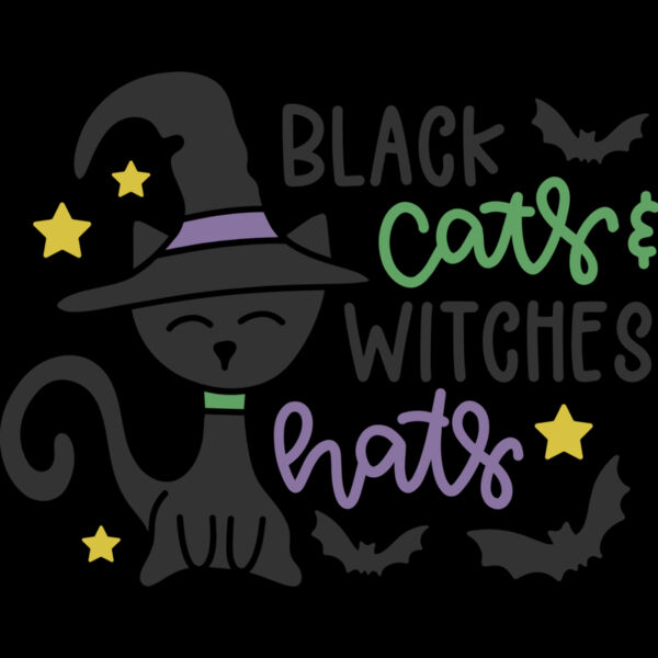 Black Cats & Witches Hat (1022) Thumbnail