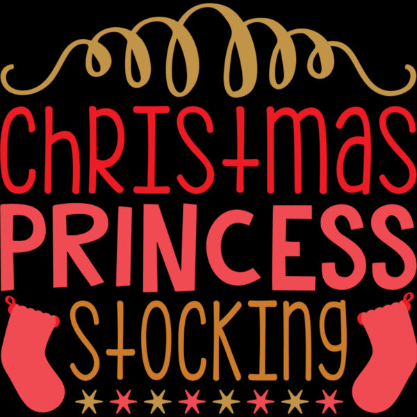 Xmas Princess Stocking (0481) Thumbnail