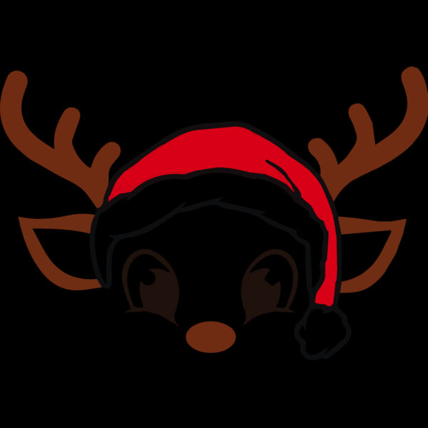 Reindeer with Santa Hat (0664) Thumbnail