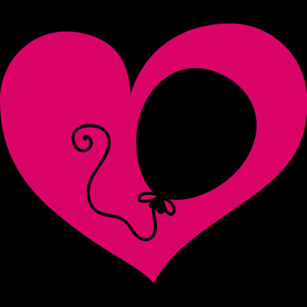 Monogram Heart Balloon (1003) Thumbnail