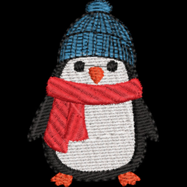 Penguin in Hat and Scarf (0318) Thumbnail