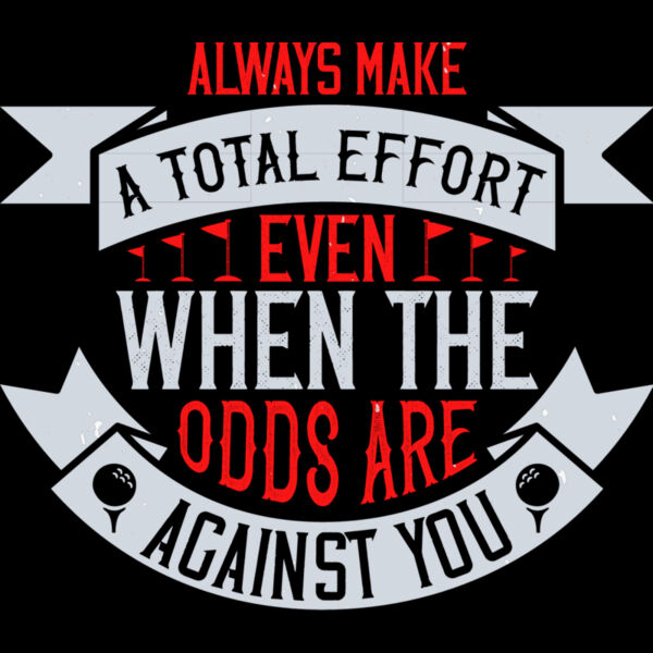 Effort Against Odds Golf Quote Thumbnail