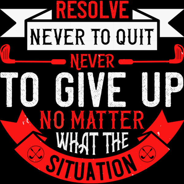 Never Quit Golf Quote Thumbnail