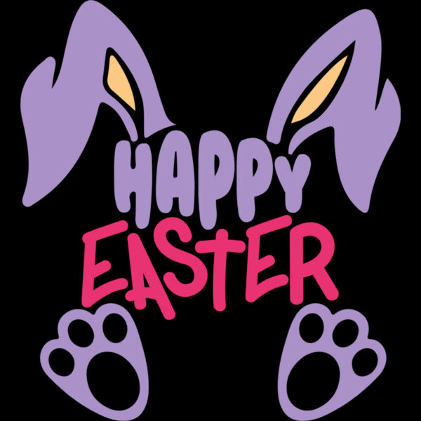 Happy Easter with Purple Bunny Thumbnail