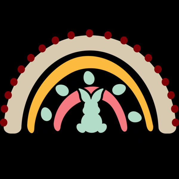 Rainbow Colour With Cute Bunny Thumbnail