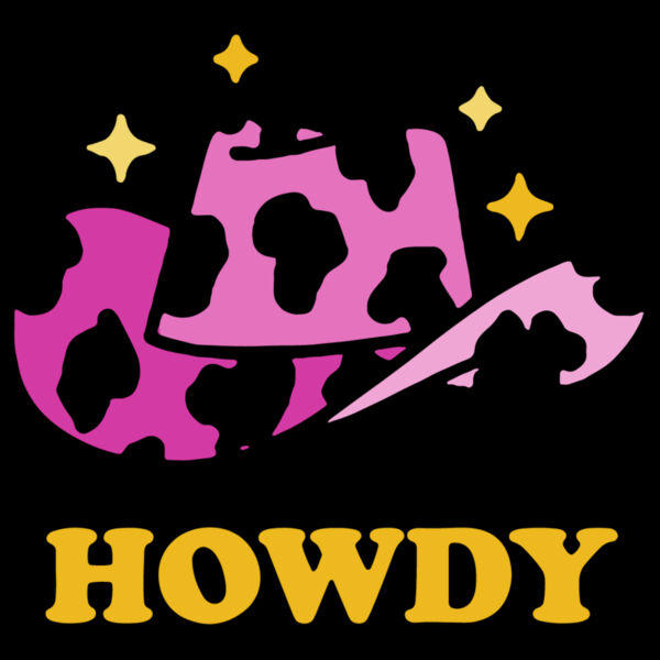 Howdy Pink Cowboy Hat (1068) Thumbnail