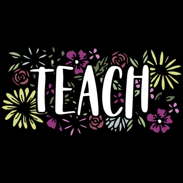 Teach Floral Doodle  Full Colour  Thumbnail