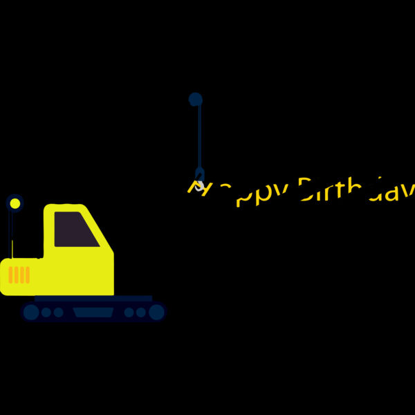 Excavators with Happy Birthday  Thumbnail