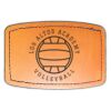 Faux Leather Engravable Patch - Curved Rectangle Thumbnail