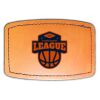 Faux Leather Engravable Patch - Curved Rectangle Thumbnail
