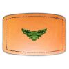 Faux Leather Engravable Patch - Curved Rectangle Thumbnail