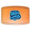 Faux Leather Engravable Patch - Curved Rectangle Thumbnail