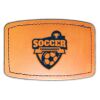 Faux Leather Engravable Patch - Curved Rectangle Thumbnail