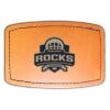 Faux Leather Engravable Patch - Curved Rectangle Thumbnail