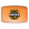 Faux Leather Engravable Patch - Curved Rectangle Thumbnail