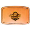 Faux Leather Engravable Patch - Curved Rectangle Thumbnail