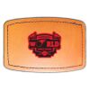 Faux Leather Engravable Patch - Curved Rectangle Thumbnail