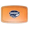 Faux Leather Engravable Patch - Curved Rectangle Thumbnail