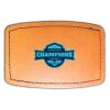 Faux Leather Engravable Patch - Curved Rectangle Thumbnail