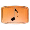 Faux Leather Engravable Patch - Curved Rectangle Thumbnail