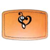 Faux Leather Engravable Patch - Curved Rectangle Thumbnail