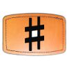 Faux Leather Engravable Patch - Curved Rectangle Thumbnail