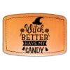 Faux Leather Engravable Patch - Curved Rectangle Thumbnail