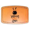 Faux Leather Engravable Patch - Curved Rectangle Thumbnail