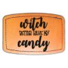 Faux Leather Engravable Patch - Curved Rectangle Thumbnail