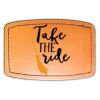 Faux Leather Engravable Patch - Curved Rectangle Thumbnail