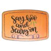 Faux Leather Engravable Patch - Curved Rectangle Thumbnail