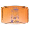 Faux Leather Engravable Patch - Curved Rectangle Thumbnail