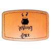 Faux Leather Engravable Patch - Curved Rectangle Thumbnail