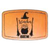 Faux Leather Engravable Patch - Curved Rectangle Thumbnail