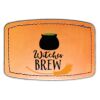 Faux Leather Engravable Patch - Curved Rectangle Thumbnail