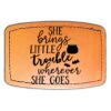 Faux Leather Engravable Patch - Curved Rectangle Thumbnail