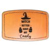 Faux Leather Engravable Patch - Curved Rectangle Thumbnail