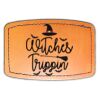 Faux Leather Engravable Patch - Curved Rectangle Thumbnail