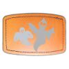 Faux Leather Engravable Patch - Curved Rectangle Thumbnail