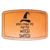 Faux Leather Engravable Patch - Curved Rectangle Thumbnail