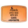 Faux Leather Engravable Patch - Curved Rectangle Thumbnail