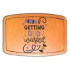 Faux Leather Engravable Patch - Curved Rectangle Thumbnail