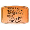 Faux Leather Engravable Patch - Curved Rectangle Thumbnail
