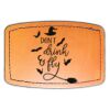 Faux Leather Engravable Patch - Curved Rectangle Thumbnail