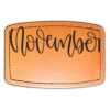 Faux Leather Engravable Patch - Curved Rectangle Thumbnail