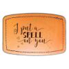 Faux Leather Engravable Patch - Curved Rectangle Thumbnail