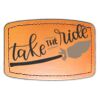 Faux Leather Engravable Patch - Curved Rectangle Thumbnail